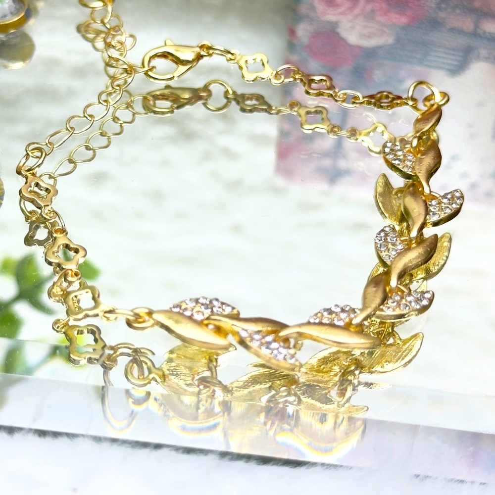 18k Gold Plated Shiny Zircon Bracelet